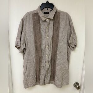 Tasso Elba Natural Linen Blend Shirt XXL